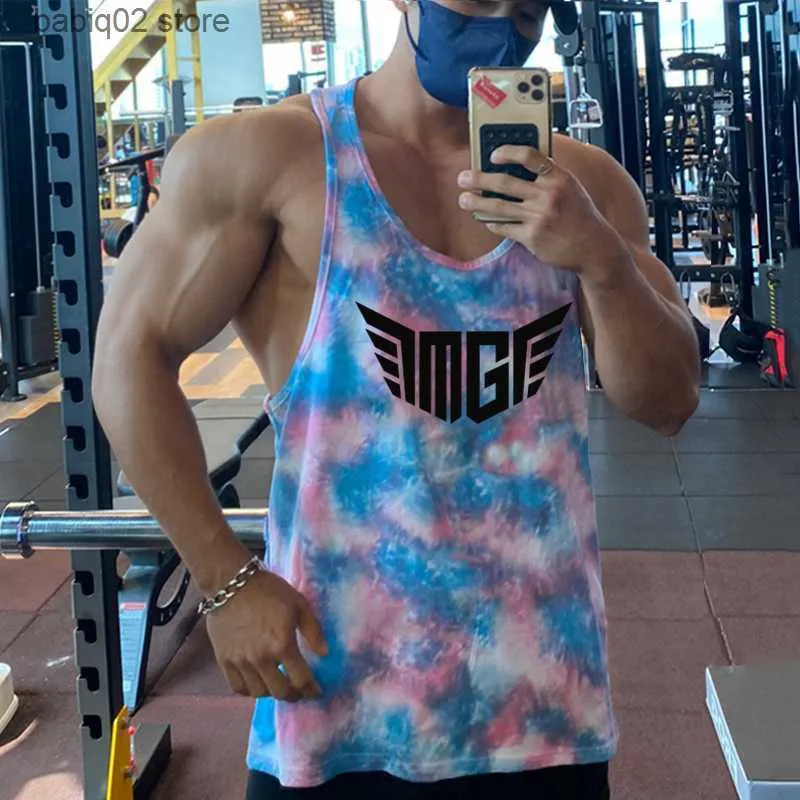 Canotte da uomo Camouflage Muscle Vest Uomo Maglia Abbigliamento da palestra Bodybuilding Stringer Canotta Uomo Training T-shirt senza maniche Fitness Uomo Canotta T230417