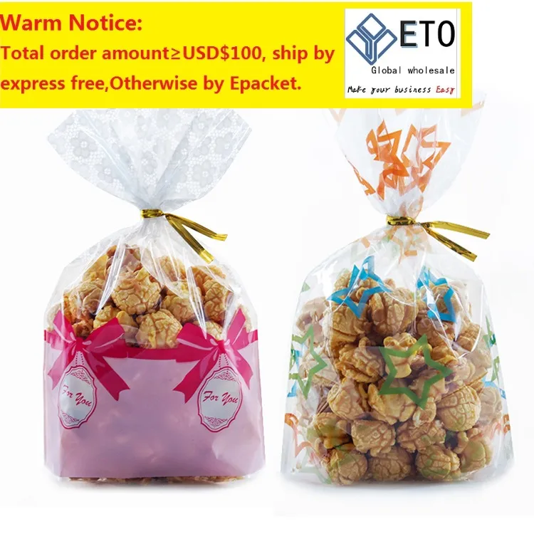 Sacchetti di caramelle di plastica per biscotti Matrimonio Compleanno Bambini Bomboniere natalizie Confezione di spuntini per feste Borsa regalo ZZ