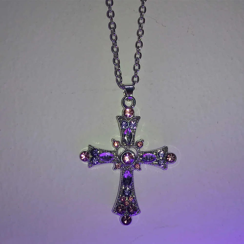 Chrome Hearts Style Cross Necklace Y2K Stainless Steel 50cm Punk Style –  Weird Wolf