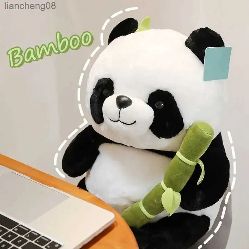 Cushion/Decorative Kawaii Cushion Tube Panda Cartoon Stuffed Panda Cushion Gift for Friends Kids Birthday Toys New Year Home Decor