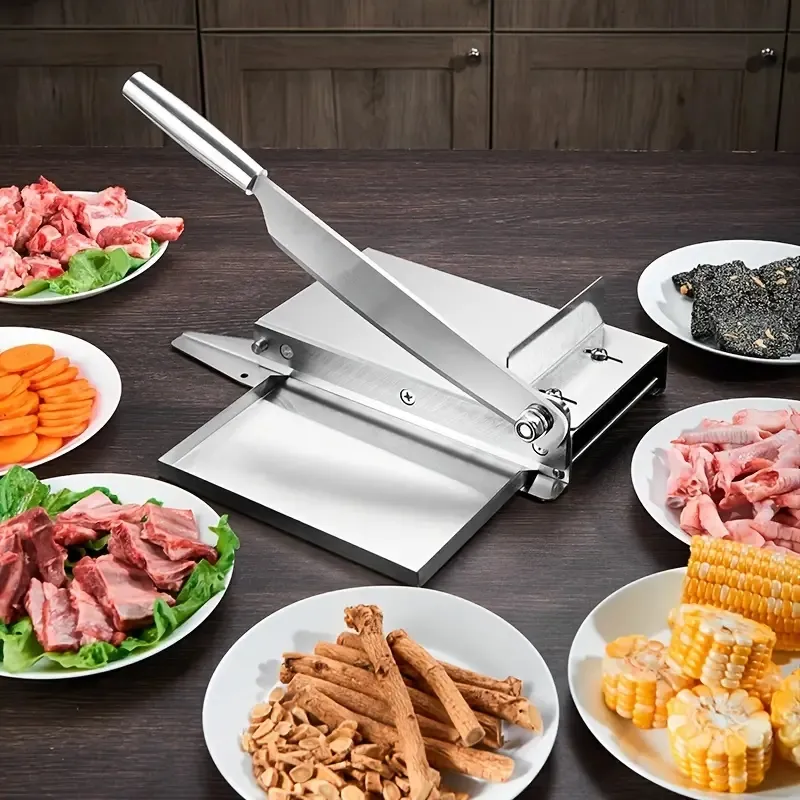 1pc, Manual Ribs Chopper, Meat Slicer, Bone Cutting Knife, Meat Cutting MachineSmall Bone Meat Cutter, Household Food Slicer, Slicing Machine For Home Cooking