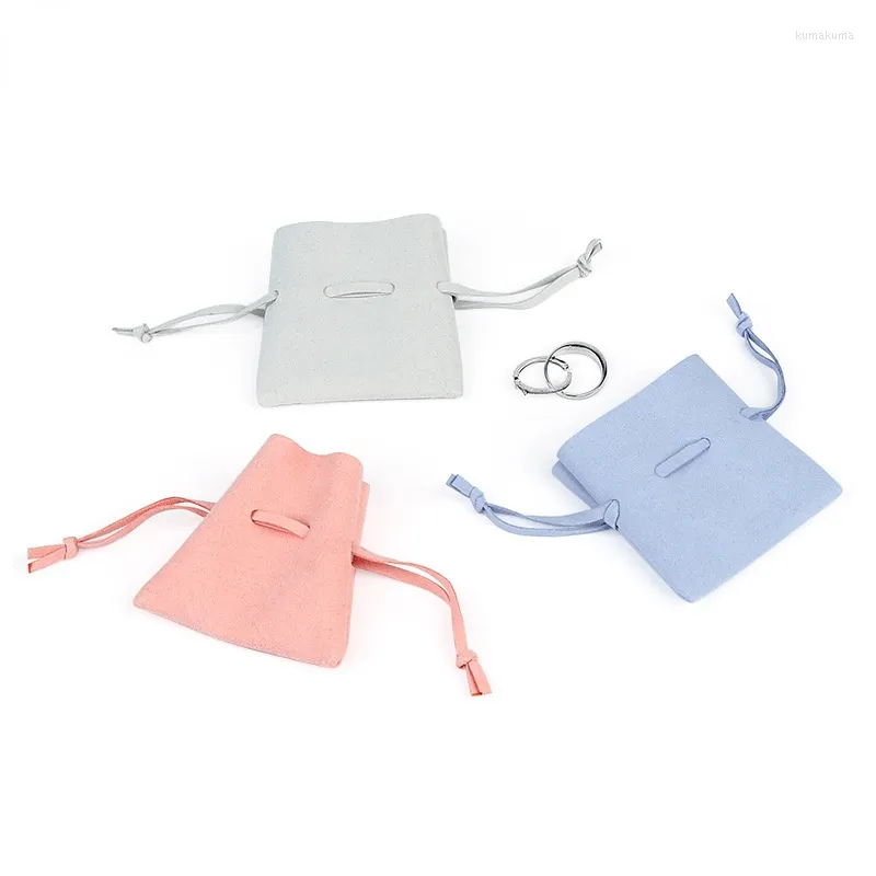 Gift Wrap Super Fiber Imitation Leather Jewelry Cloth Bag Purse Ring Necklace Storage Contact Can Customize The Logo