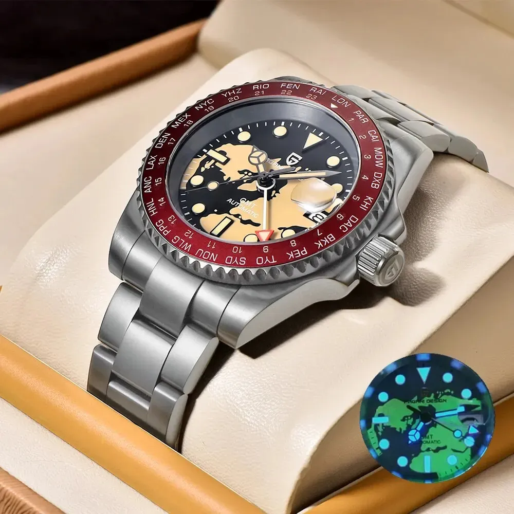 الساعات الأخرى Pagani Design PD 1758 Japan NH34 GMT Watch Sapphire Glass Automatic 100M مقاوم للماء Mechanical Mechanical 231117