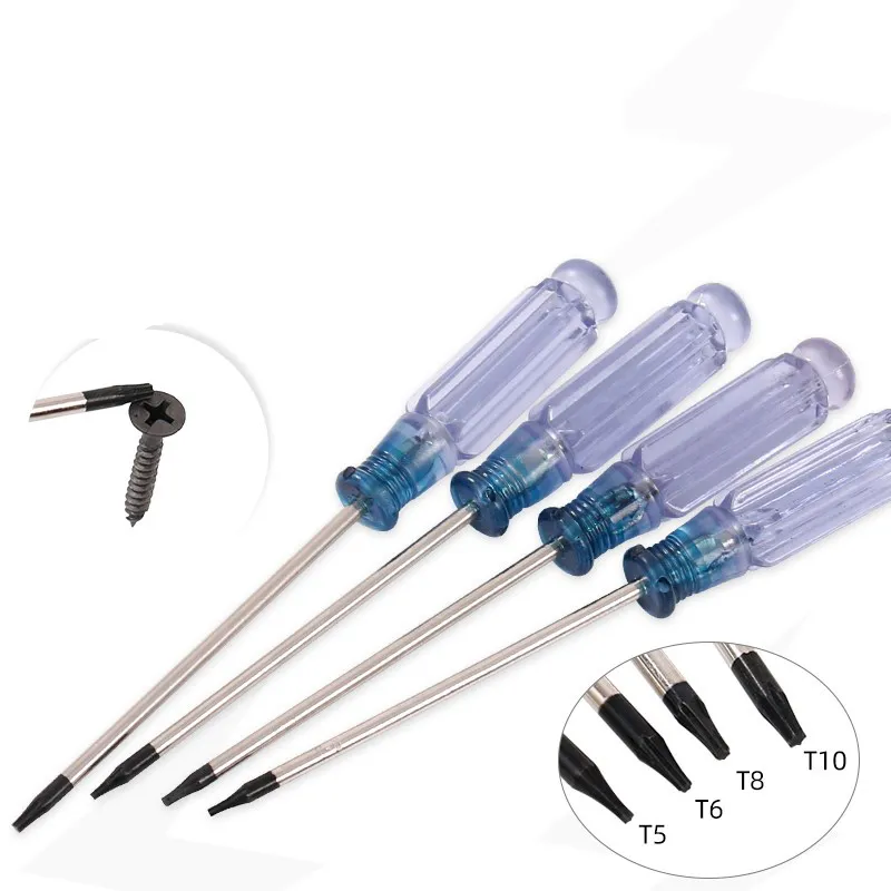 Śrubokręty 4PCS Torx zabezpieczający śrubokrętny śrubokrętny śrubokrętny gwiazda Torx T5 T8 T10 T10 Dyrektor do telefonu komórkowego Dysk twardy 230417