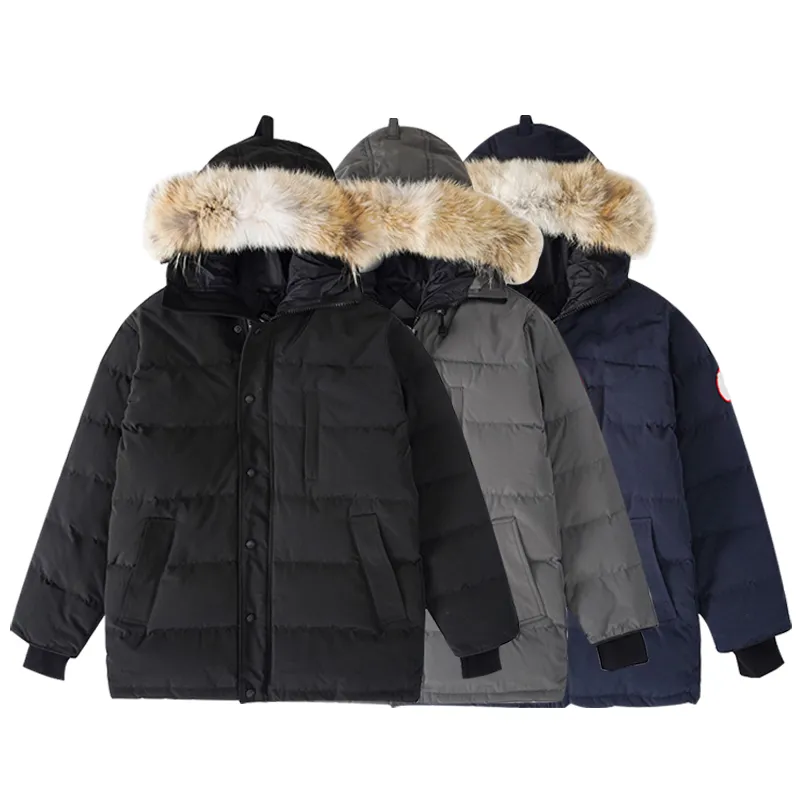 Piumino da uomo Parka 6 colori Abbigliamento firmato Top Quality Canada G14 Carson Parka Cappotto Giacca da donna Goose Wolf Vera pelliccia White Duck Winter Lady Peze Fk5c