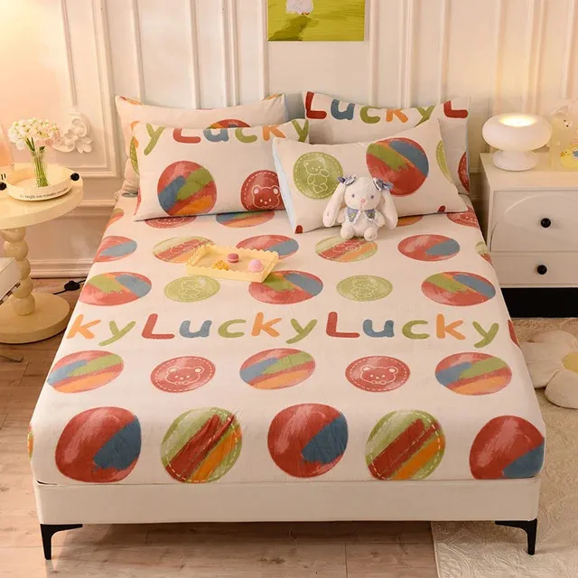 Snowflake Velvet Cartoon Soft Diwan Cot Bed Sheets Thickened Single Bed Hat  With Milk Coral Cover For Autumn And Winter 231116 From Diao10, $23.77