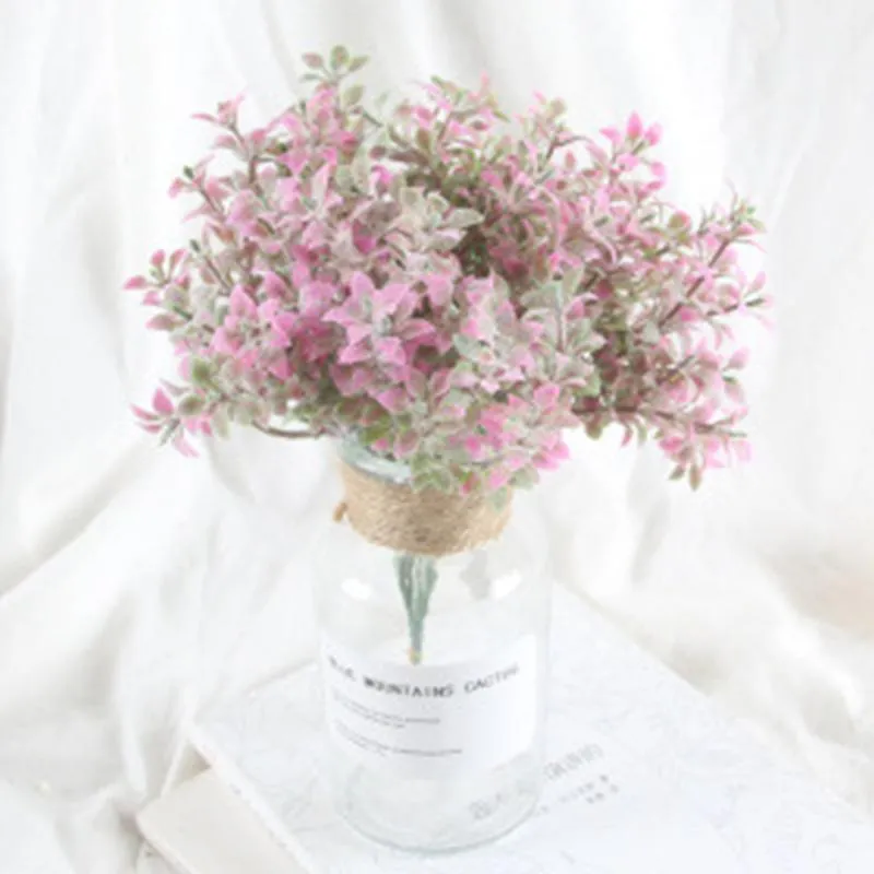 装飾的な花人工恋人の草シミュレーション結婚式のための偽の植物エルバンケット農家の飾り1/4セットの花輪