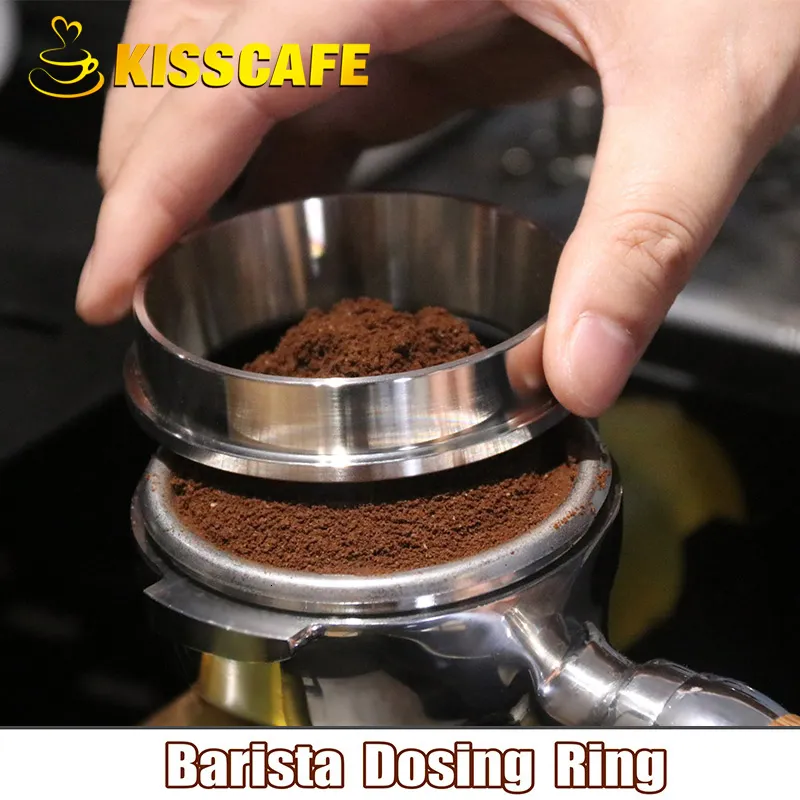 TAMPS Coffee Dosering Ring 515357.55858.35mm 304 Roestvrij staal Espresso Barista Tools voor trechter Portafilter Coffee Accessories 230417