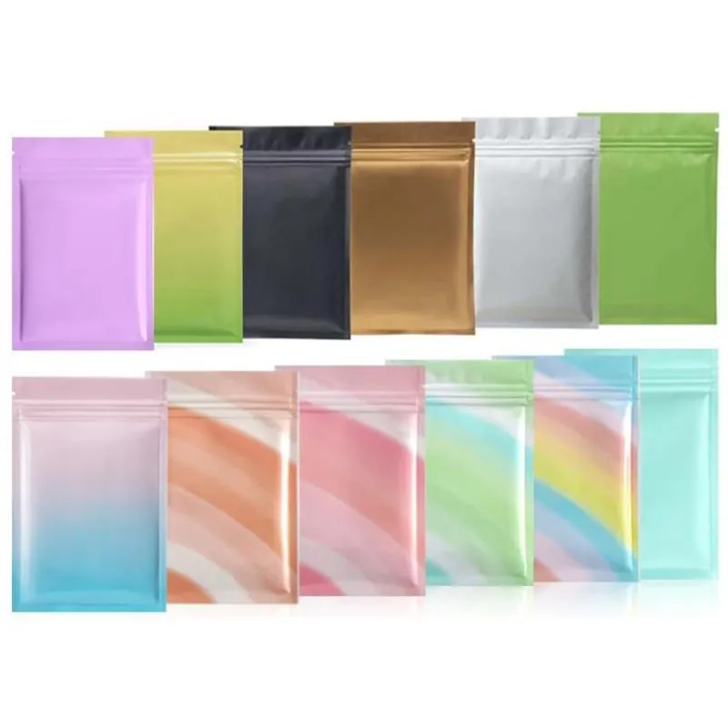 Atacado multicolorido resselável zip mylar saco de armazenamento de alimentos sacos de folha de alumínio saco de embalagem de plástico bolsas scmbd