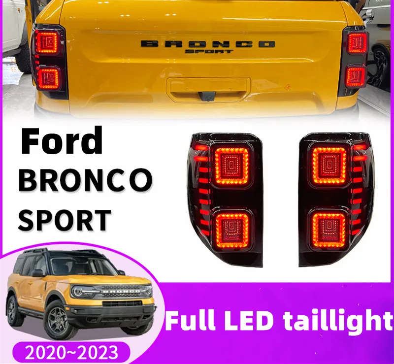 Achterlichten voor Ford Bronco Sport 2021-2023 LED DRL Tail Lamp Running Turn Signal Achter achteruitkeerremlicht