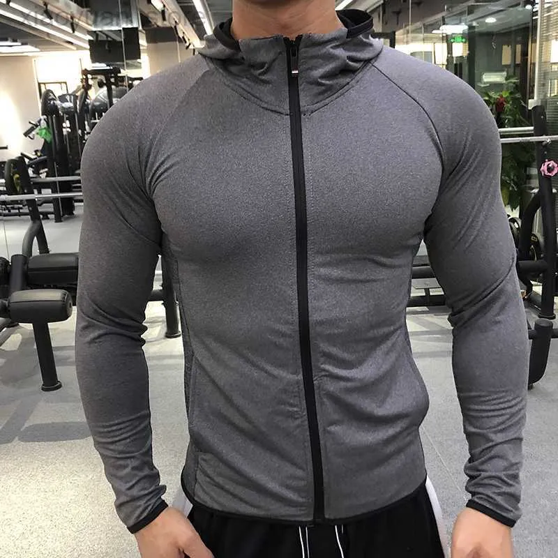 Men's Jackets Kamb Men's Jackets For Men Zip Up Hoodie Long Sleeve Shirt Gym Fitness Sports Jogging Training Running Jacket Male