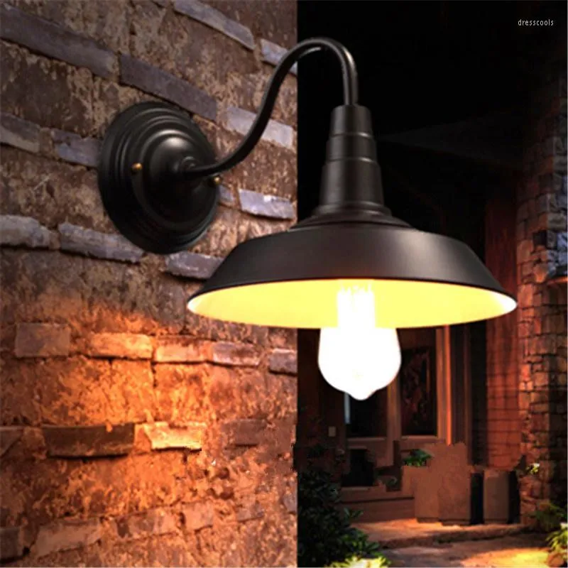 Wall Lamp Retro Industrial Style Simple Iron Interior Light Bold Branch Pipe Home Decor Baking Paint Base Lights Decoration