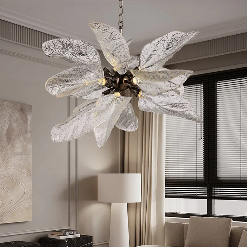 Boże Narodzenie życiowy żyrandol Nowoczesny lekki luksusowe kreatywne liście drzewa jadalnia oświetlenie sypialnia LED oświetlenie
