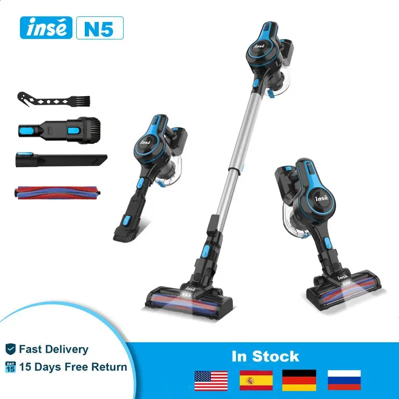 Other Housekeeping Organization INSE N5S Cordless Vacuum Cleaner 6in1 15Kpa Rechargeable Lightweight Stick with 2200mAh Battery for Household Cleaning 231116