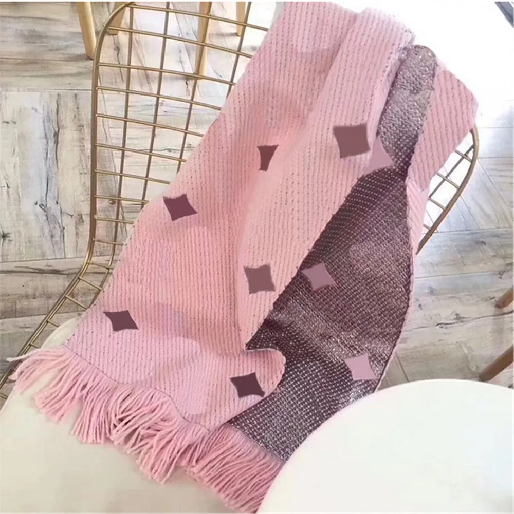 Winter scarf unisex 100% wool scarfs classic letter Wrap Unisex ladies and boys cashmere shawl Lame shawls original scarf no box