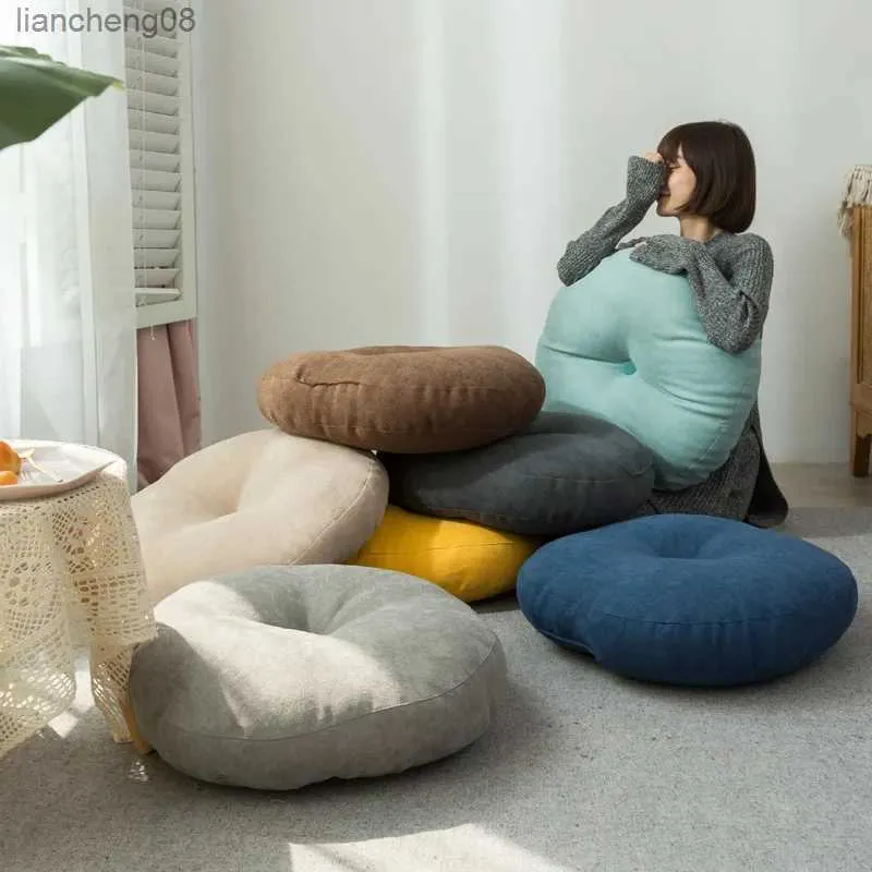 Cushion/Decorative 42x12cm Meditation Cushion Simple Japan Style Round Cotton and Home Balcony Floor Cushions
