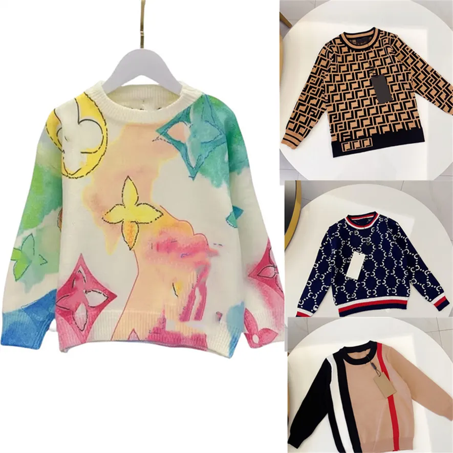 Çocuk Tasarımcı Kapşonlu Sweater Marka Unisex Yüksek kaliteli kazak bebek kazak Sonbahar ve Kış Sweatshirt Çocuklar Sıcak Mektup Basılı Giyim 90-150cm G23