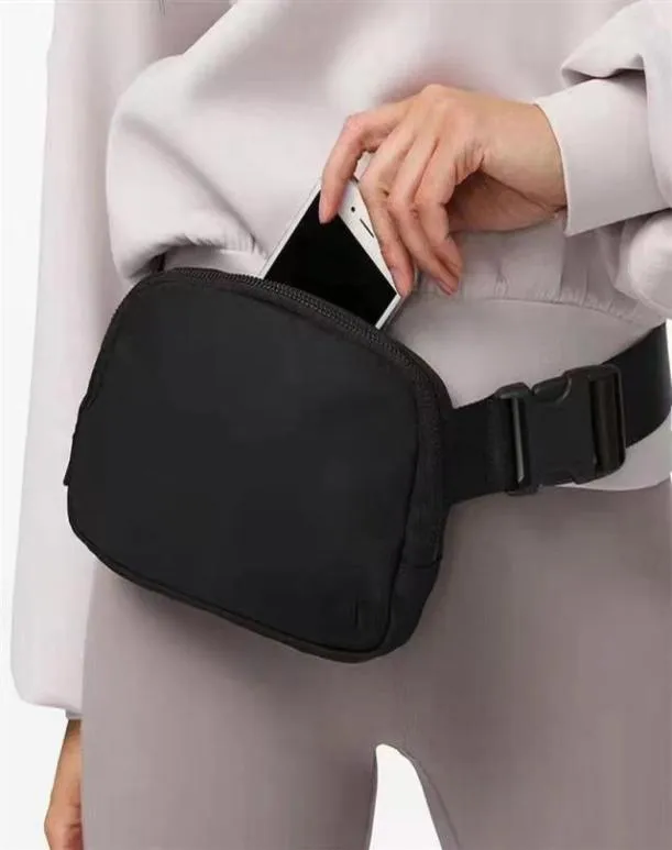Novo e novo saco de cinto modelos oficiais senhoras saco de cintura esportiva ao ar livre peito mensageiro 195513cm com logotipo da marca268x3465731