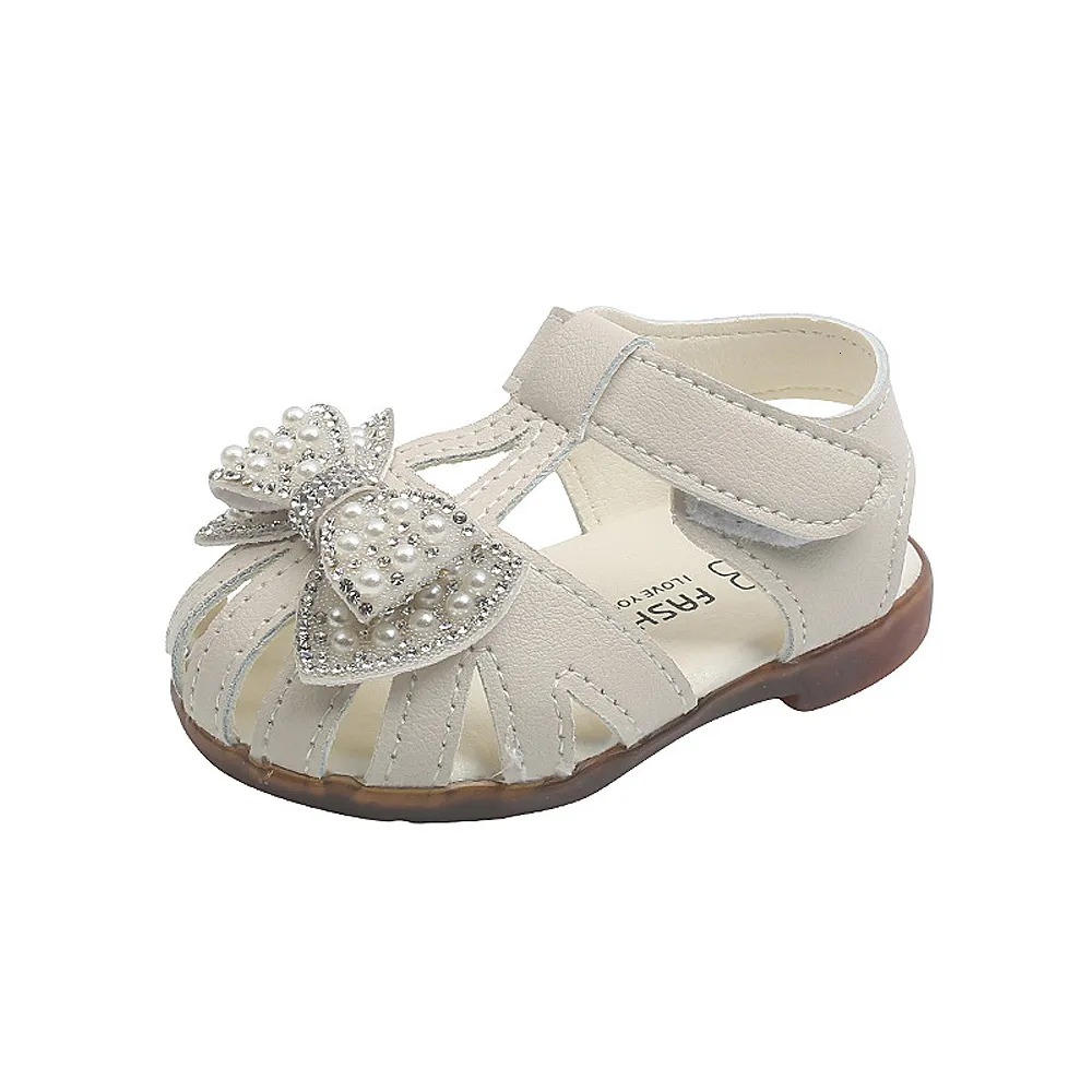 Sandalen zomer 0-12 maanden baby's babymeisjes kinderen schattige bowknot sandalen zachte zool prinses first walkers 1-3y peuter hollow-out schoenen 230417