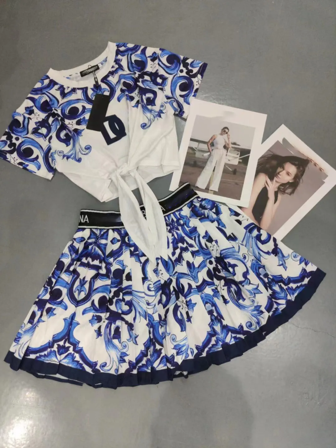 DHgate.com:Two-Piece Womens Sweater Dress and Diamond Skirt Set 