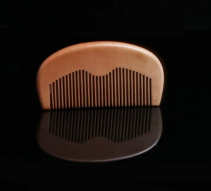 Customized LOGO Combs Engraved Logo Natural Wood Comb Beard Comb Wooden Comb Carve Your Name Grooming Business Promotion Gifts
