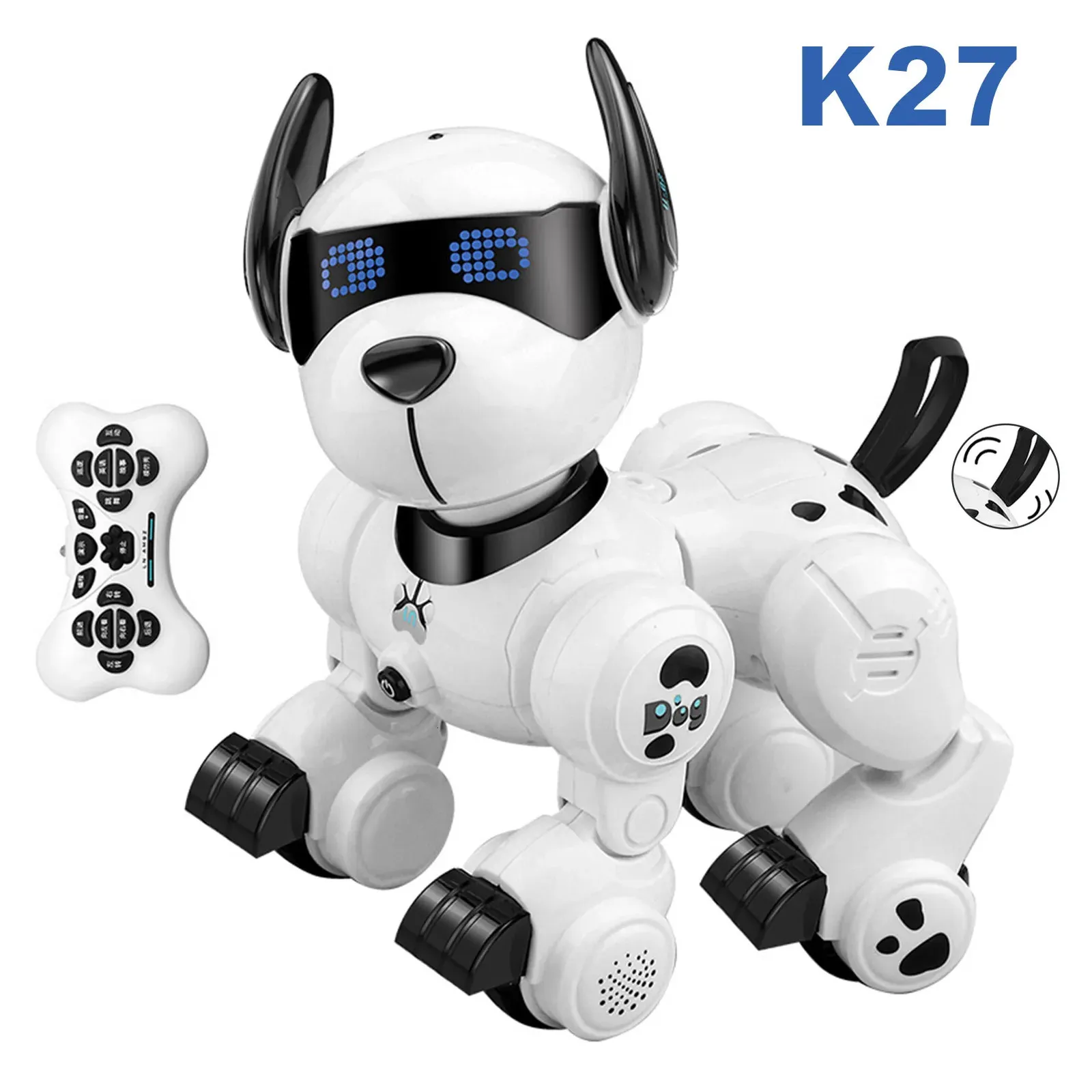 Электрическая RC Animals K27 с дистанционным управлением, умная собака, роботизированный патруль, программируемая интеллектуальная игрушка с песнями 231117