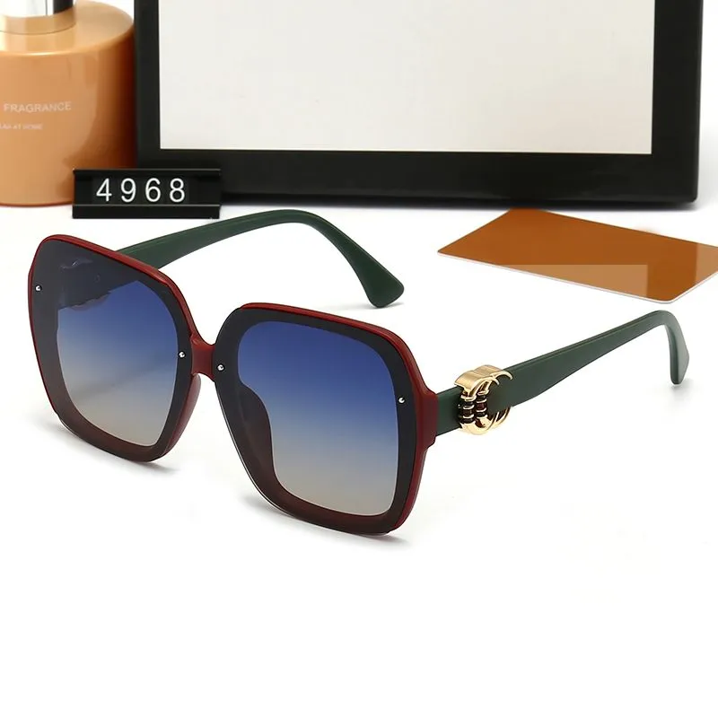 Novo Designer de Óculos de Sol para Mulher Óculos de Moda Retângulo Grande Quadro Completo Carta Design para Homem Mulher 5 Opção Qualidade Superior ggity 598