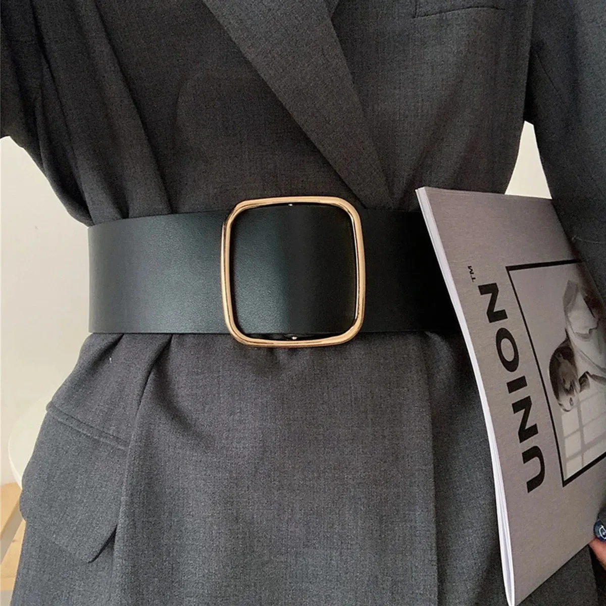 Other Wide Black Corset Belt Female Waist Plus Size Belts For Women High Quality Brow Big Waistband No Pin Dress Accessory 231117