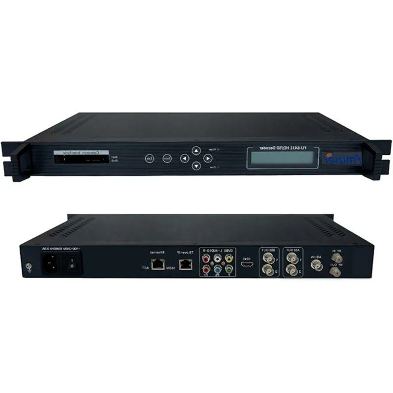 Livraison gratuite décodeur FU-6431 DVB-S/S2 RF 1ASI Iuput ASI SDI HD IP AV YPbPr sortie AVS AVS décodage panneau LCD Qjqpt