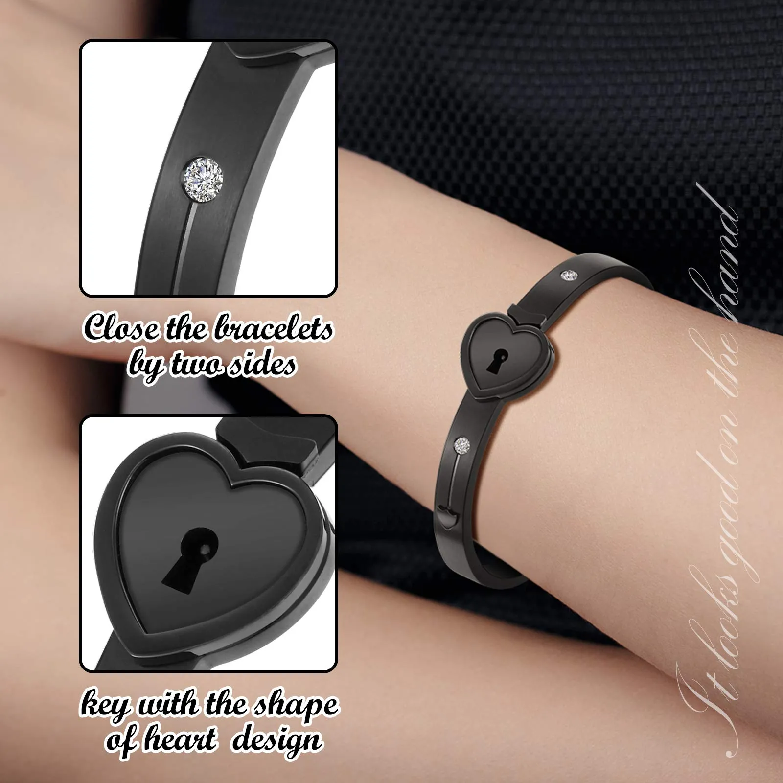 2pcs Couple Heart Lock And Key Magnetic Handmade Bracelet Friendship Love P  GX | eBay