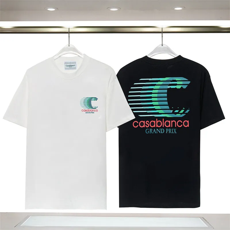 Summer Mens T-shirt manches courtes Chemises de mode de luxe T-shirt graphique Lettre Casablanc designer pour hommes Casual Surdimensionné Cltohing Tops