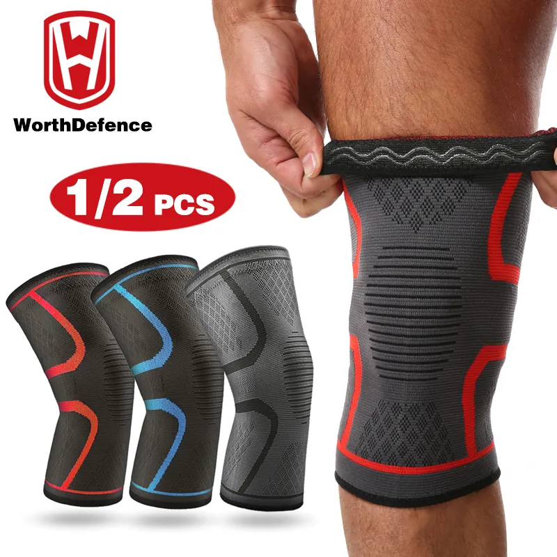 Elbow knäskydd värt Defence 12 PCS Knee Brace Support för Arthritis Joint Nylon Sports Fitness Compression Sleeves Kneepads Running Protector 230417