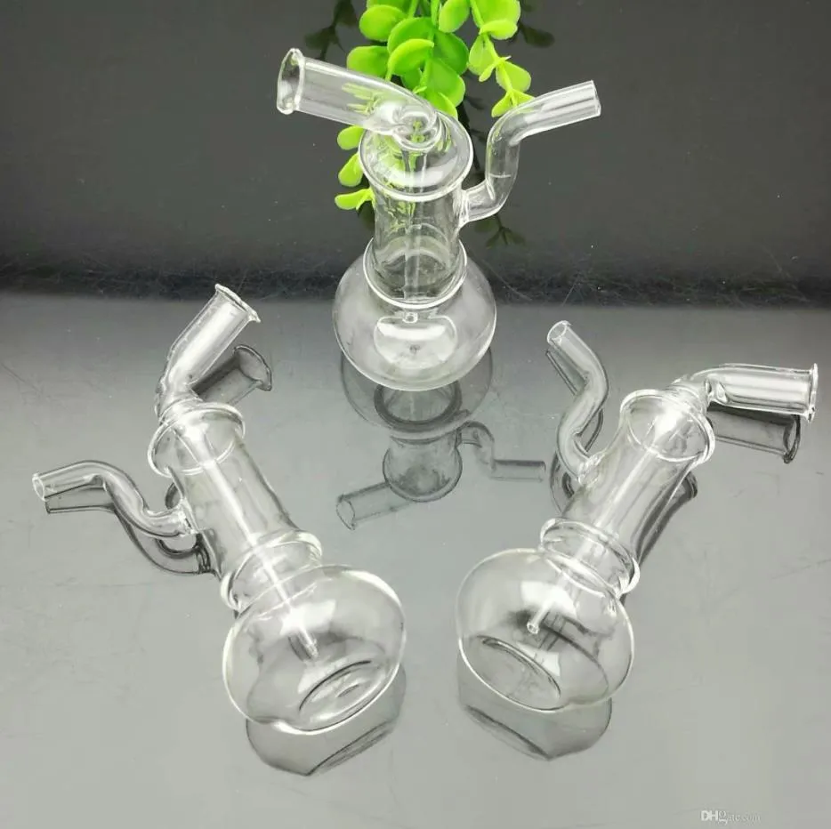 Rökande rör mini vattenpipa glas bongs färgglad metallform transparent och bärbar formad glashoppflaska