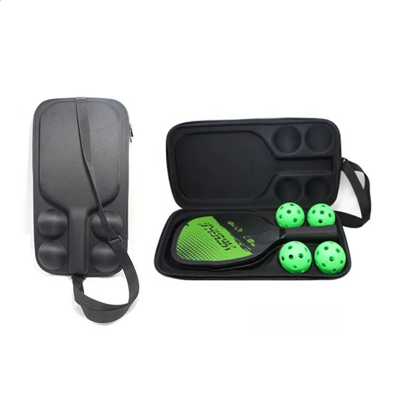Pickleball Racket Storage Premium EVA Pickleball & Tennis Racket Storage Bag | Holds 2 Paddles, 4 ...