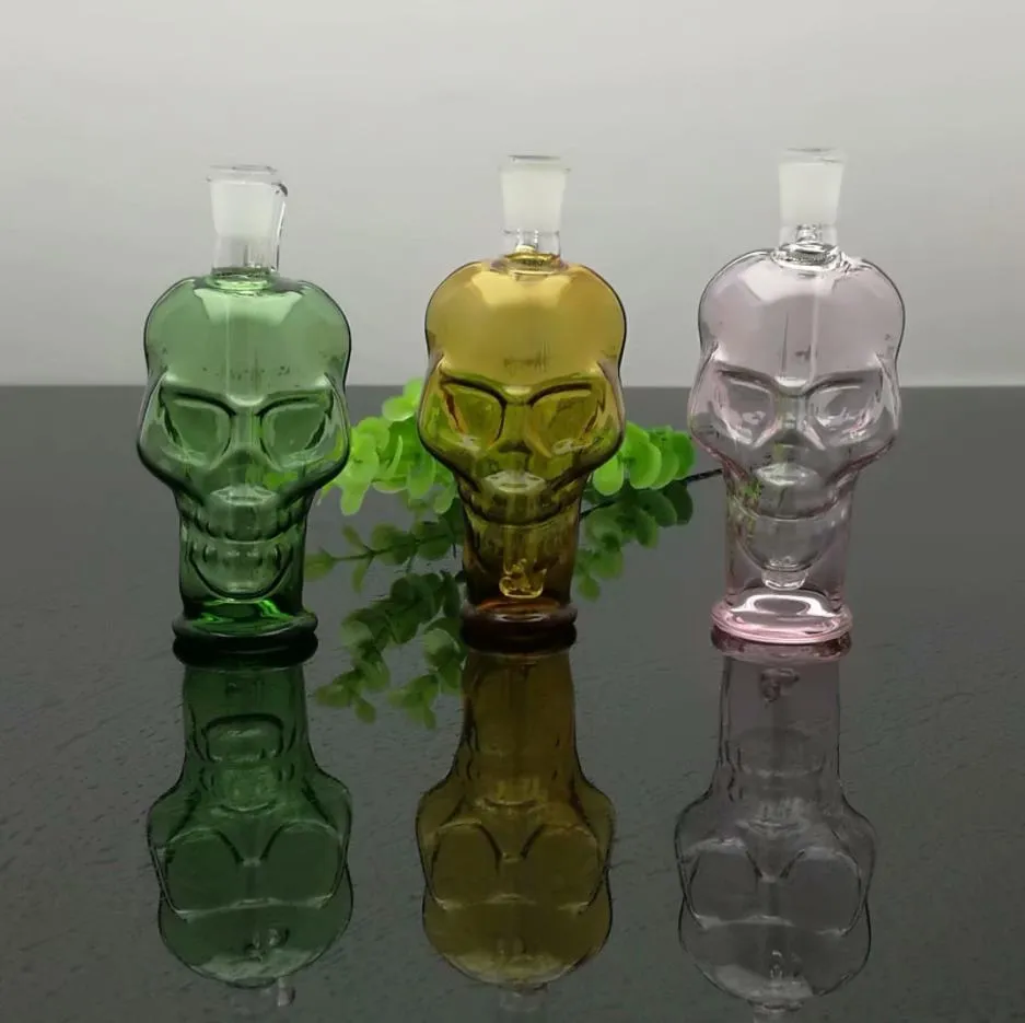 Rökning rör mini vattenpipa glas bongs färgglad metallform färgglad skelettkokare