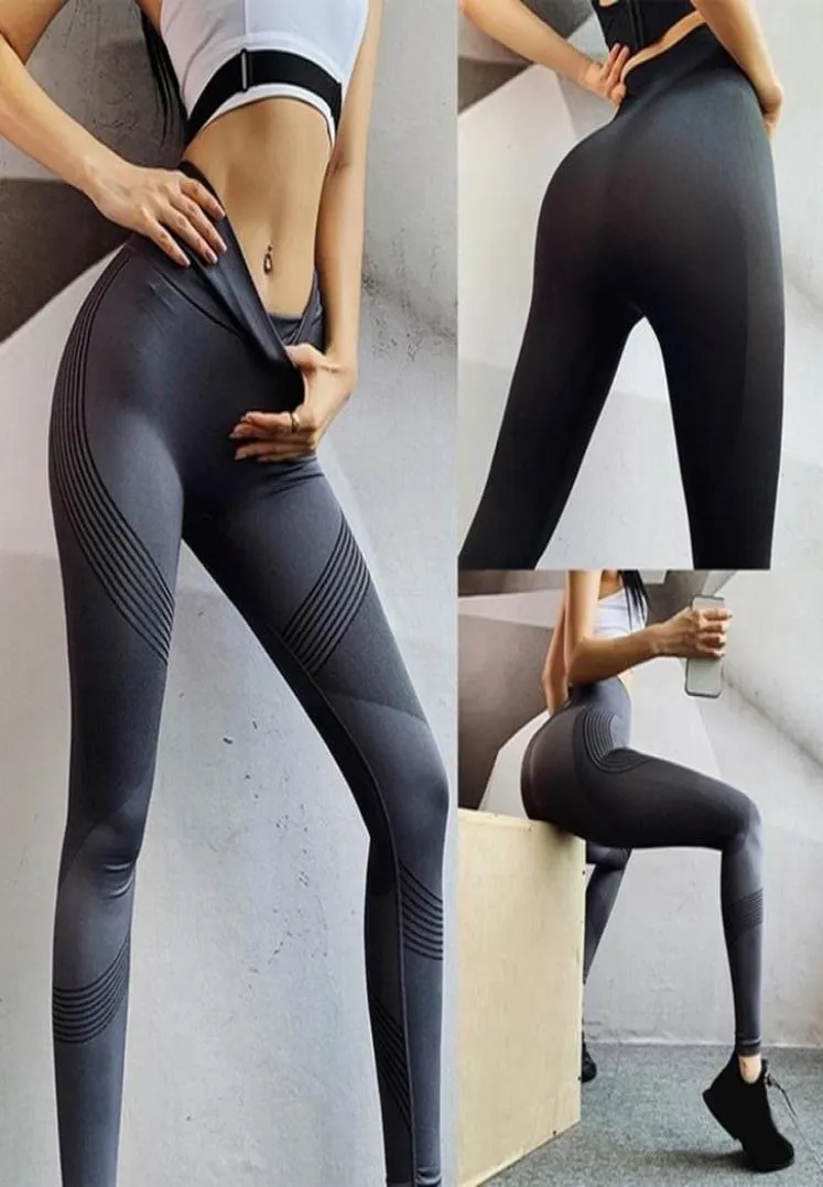 Lauf Jogger Gestaltung Hosen Frauen Yoga Leggings Sport Fitness Patchwork Hohe Elastische Gym Sport Strumpfhosen Outfits1390183