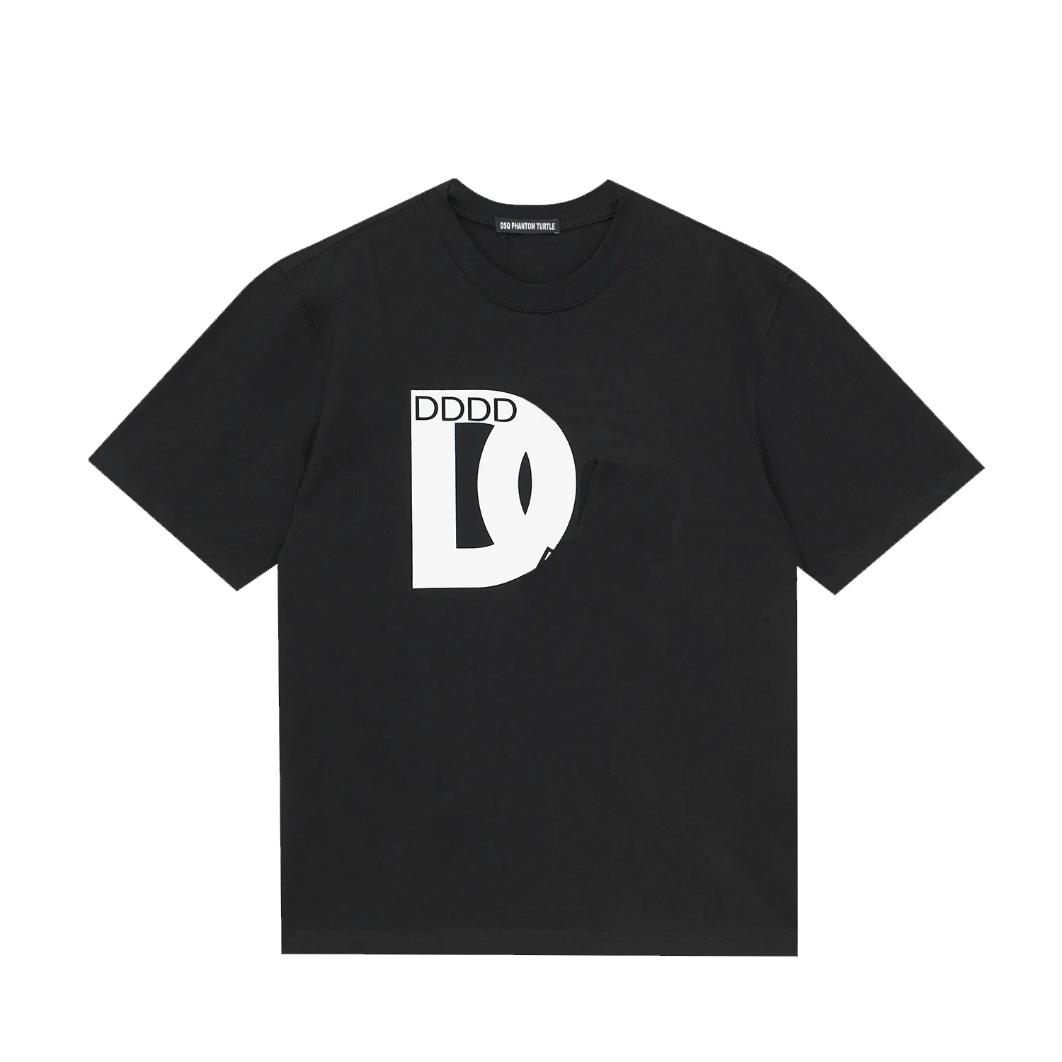 DSQ Phantom Kaplumbağa Erkek Tasarımcı T Shirt İtalyan Milan Moda Logosu Baskı Tişört Yaz Siyah Beyaz T-Shirt Hip Hop Sokak Giyim% 100 Pamuk Üstleri 51521