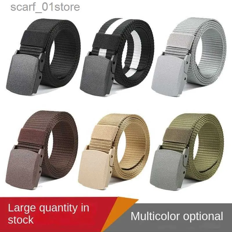 Belts 110/120/130/140cm Military Automatic Buckle Nylon Belt Outdoor Hunting ltifunctional Tactical Canvas Military Belt for MenL231117