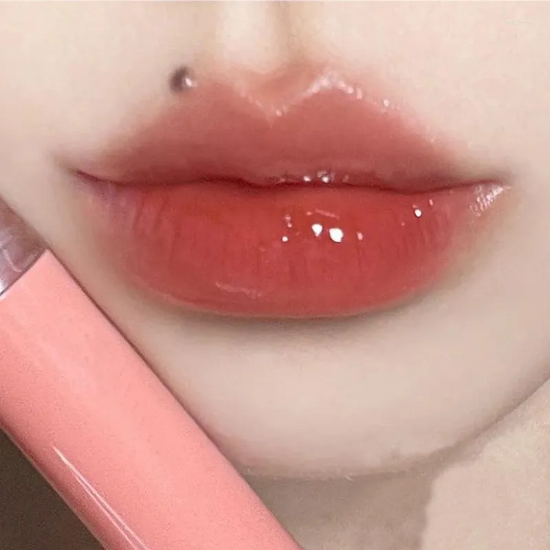 Lip Gloss 6 Colors Mirror Liquid Lipstick Water Light Moisturizing Non-Sticky Cup Waterproof Red Glaze Lips Makeup Cosmetic