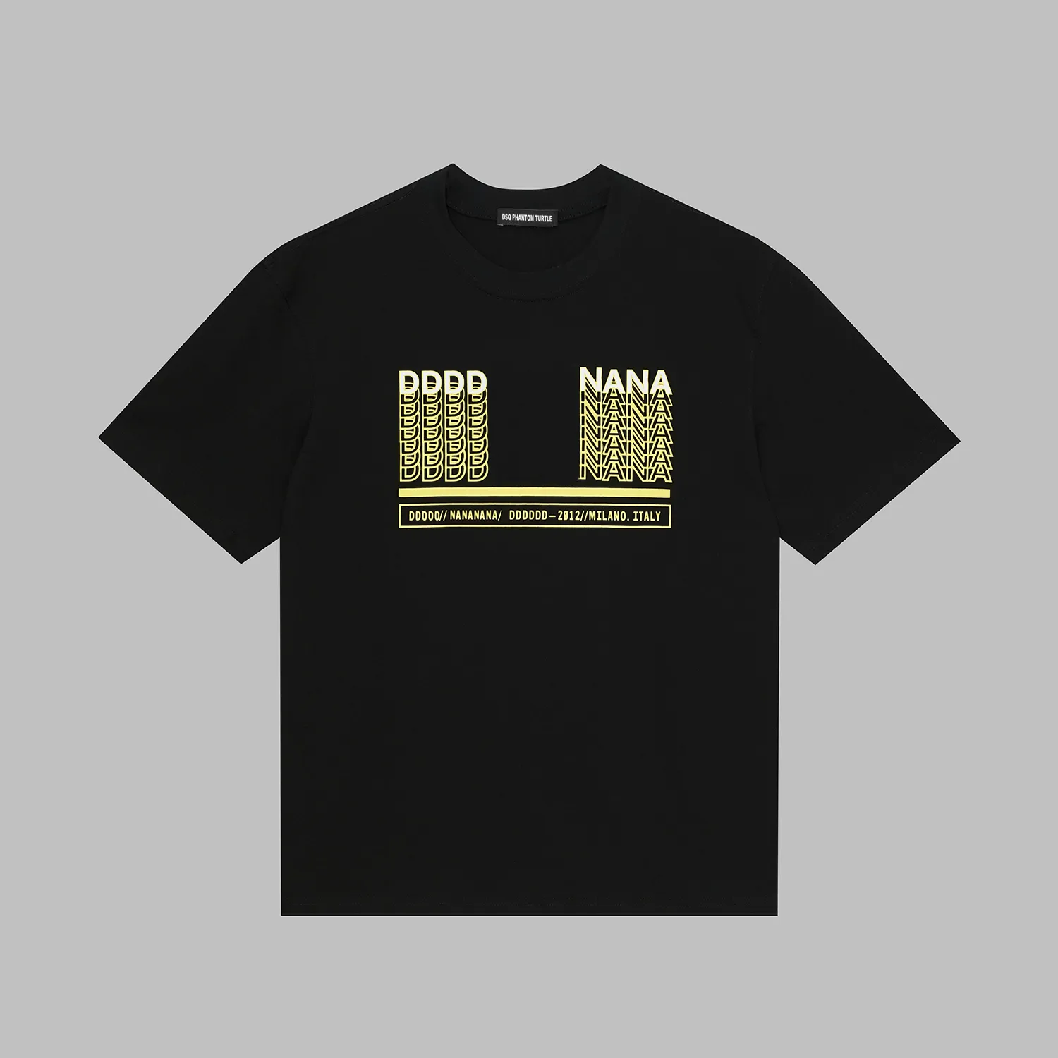 DSQ PHANTOM TURTLE Herren Designer T-Shirt Italienisches Milan Fashion Logo Print T-Shirt Sommer Schwarz Weiß T-Shirt Hip Hop Streetwear 100% Baumwolle Tops Plus Größe 51585
