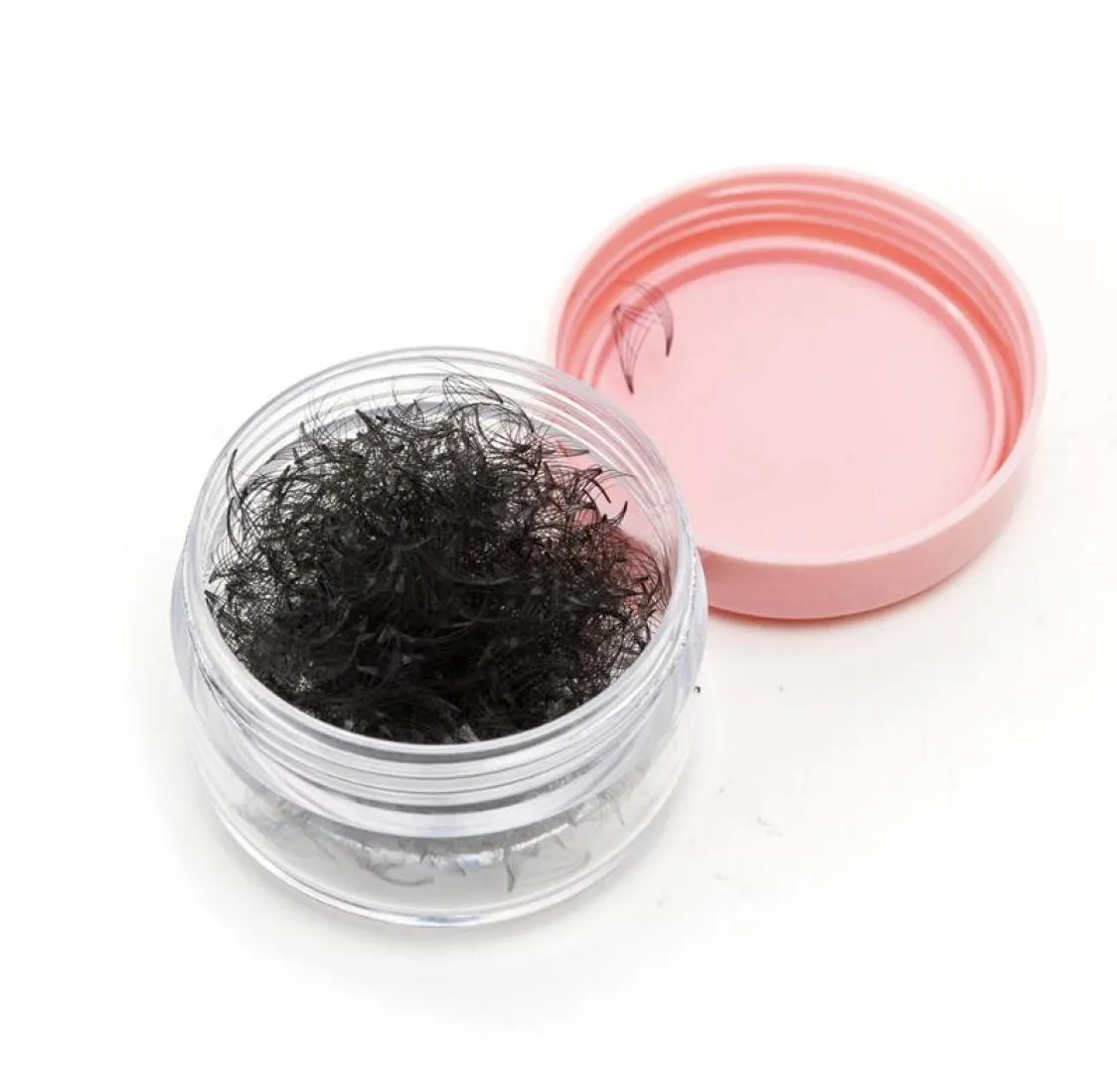 False Eyelashes Jar 300 Mega Fans Pro Point Russian Volume Heat Bonded Lash Premade Short Stem Individual Eyelash Extension Pre Ma1969308