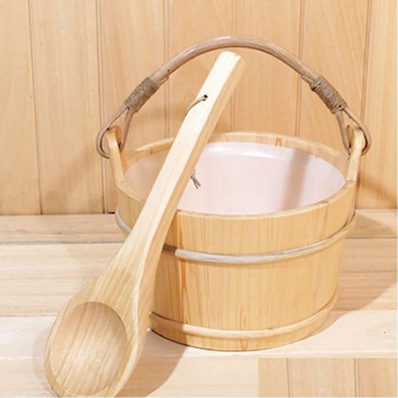 Altro Secchio per sauna per il trattamento dei piedi del giardino domestico con accessori per mestolo Fodera in plastica 230815 Consegna a goccia Dhciu