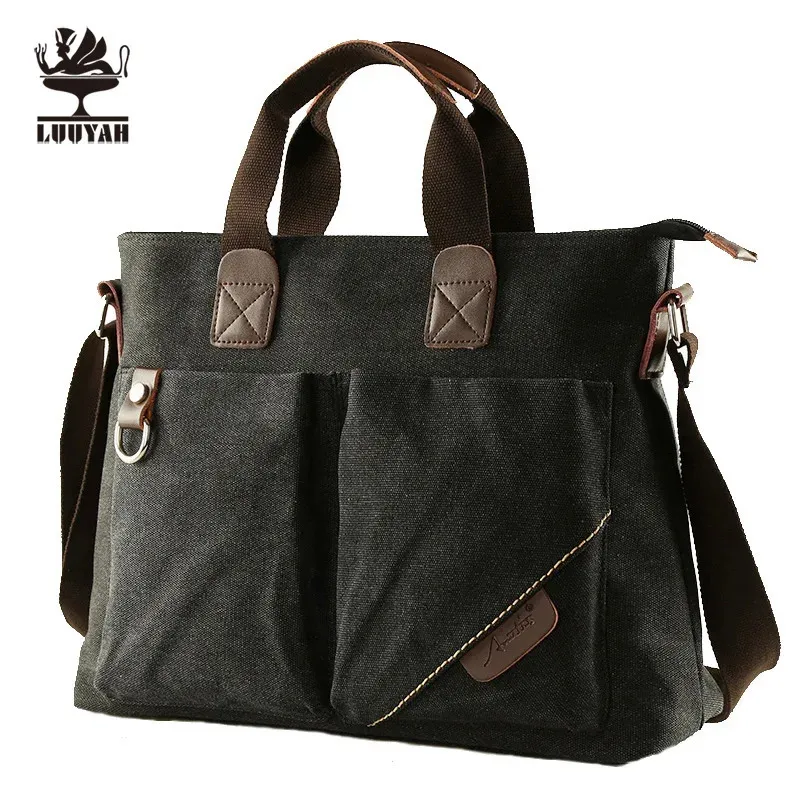 Valigette da uomo di marca Borsa di tela durevole Valigetta lavabile Valigia da viaggio Messenger Borsa a tracolla Borsa a mano Borse per laptop da lavoro di grandi dimensioni 231117