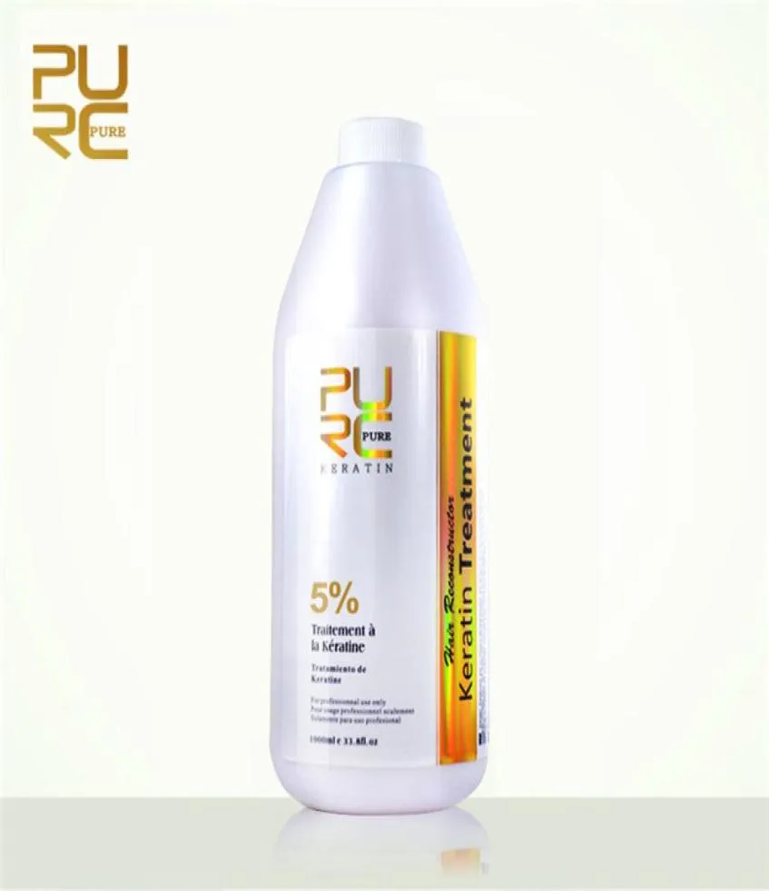 PURC 1000 ml 5 formol brésilien kératine défriser les cheveux réparation cheveux endommagés hydratant antisplit nettoyage en profondeur cheveux Salon 1599594