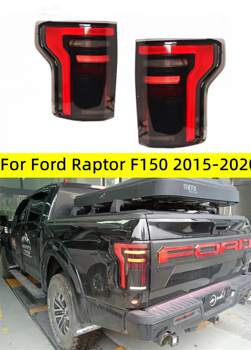 Bilstyling ledde baklyktor för Ford Raptor F150 20 15-20 20 Broms dimljus pickup bakljus modifiering tillbehör