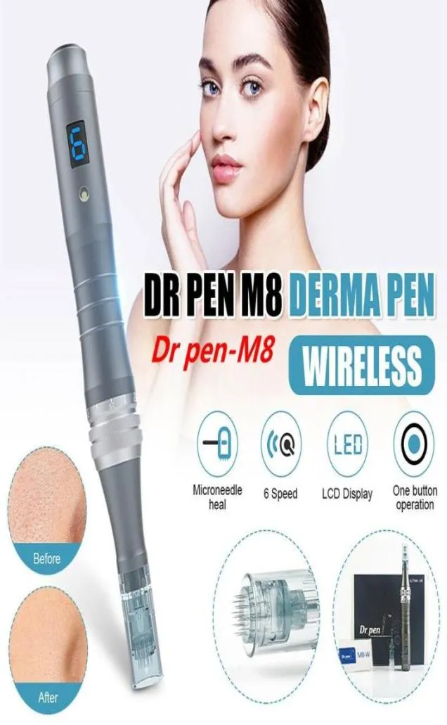 2020 Professional Dr Pen Ultima M8 laddningsbar derma penna mikronedling dermapen med 16pin nålkassetter DHL FAST 2784147