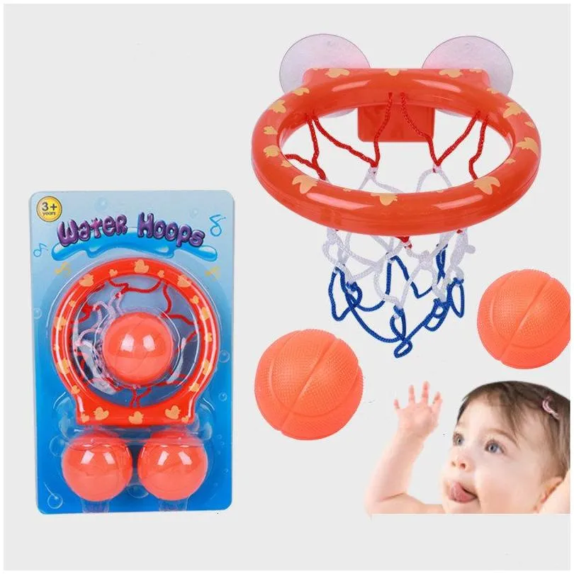 Bath Toys Baby Toddler Boy Water Hoops Bathroom Bathtub Shooting Basketball Hoop With 3 Balls Kids Outdoor Play Set Cute Whale Drop De Dhxnv