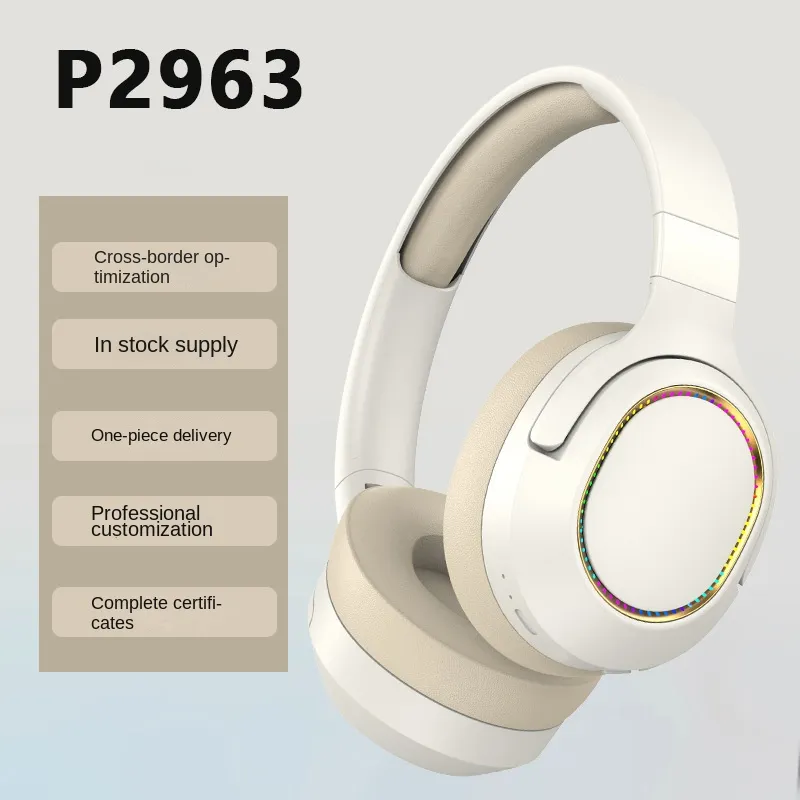 Nieuw privémodel P2963 draadloze Bluetooth-headset Oorbedekking Intrekbare opvouwbare Bluetooth 5.3-headset