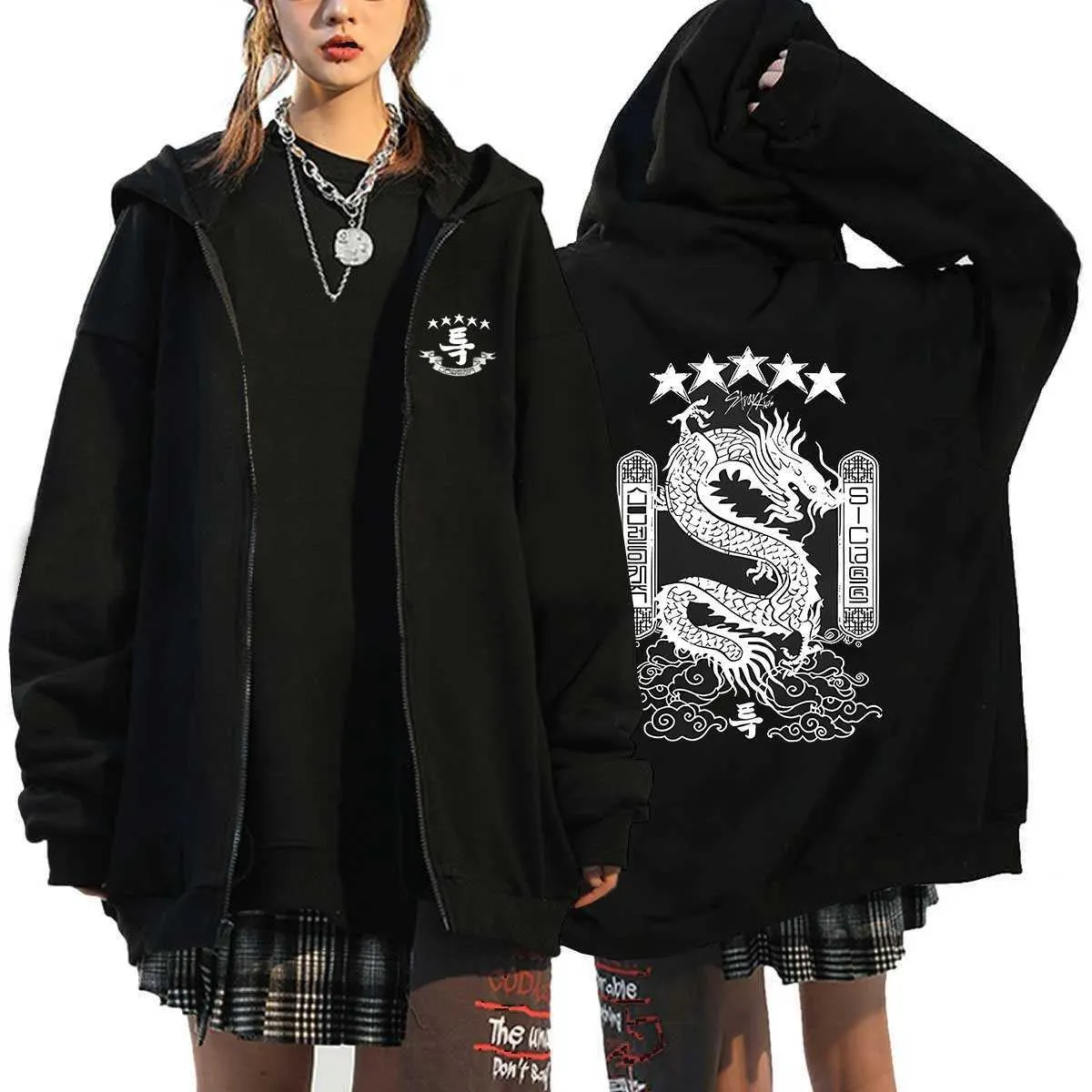 Sweetshirts Streetwear: Hoodie De Zíper De Grandes De $25,7