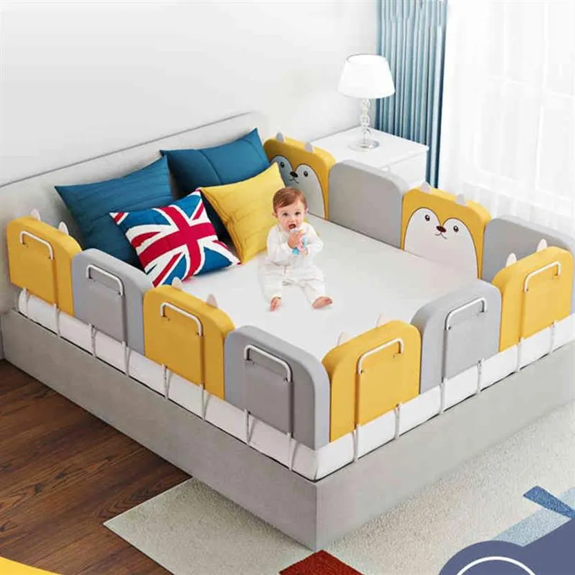 Protector para bebés, barandilla anticolisión ajustable en altura, cerca para niños, cama, puerta suave General, carril para cuna 1 5 2M212b